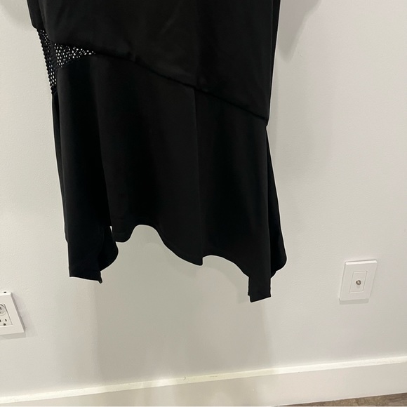 MWT Alice + Olivia Kaine Mesh Inset Asymmetrical Hem Dress Size 4 - Picture 7 of 15
